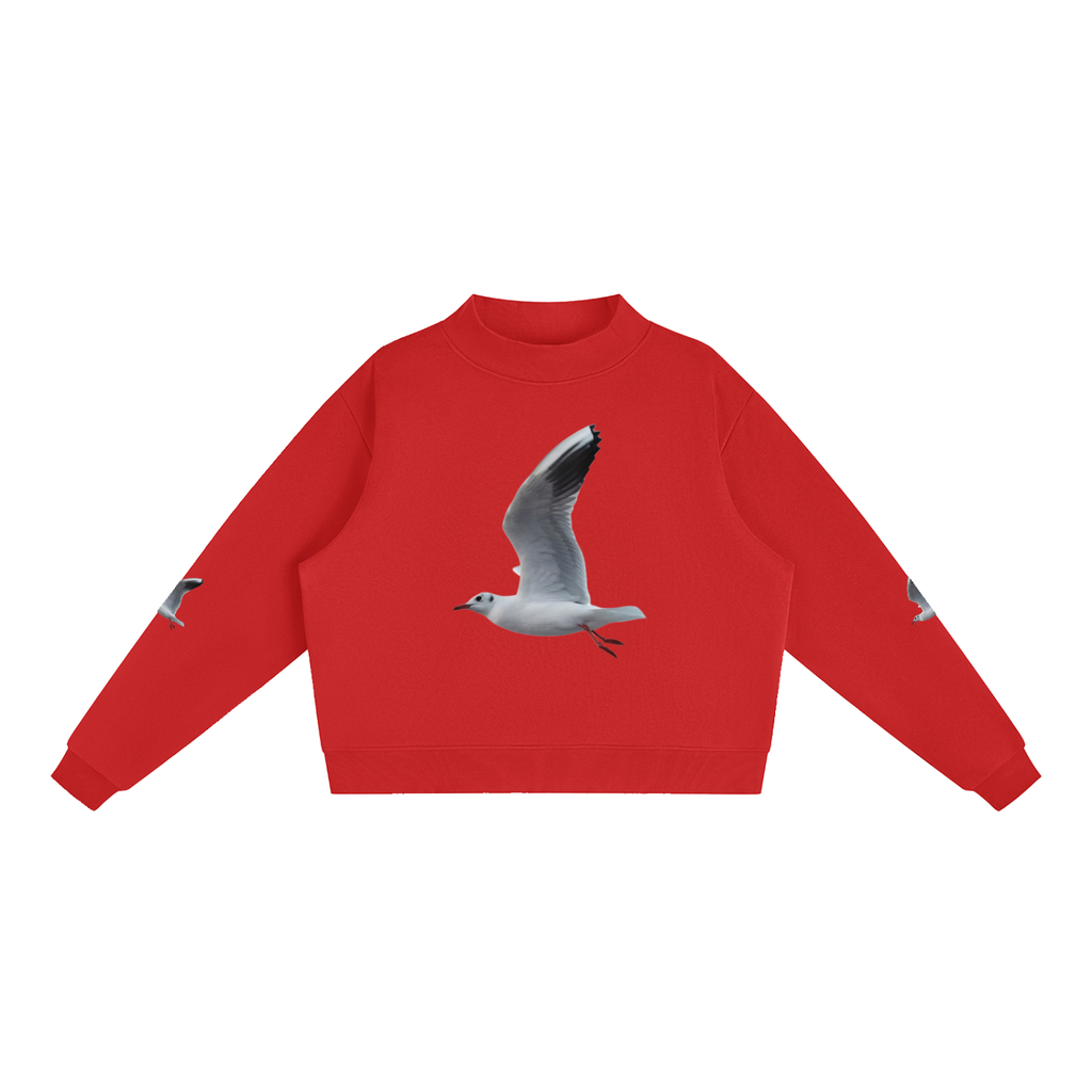 LW 123 Fleece Mock-Neck Crew Sweatshirt