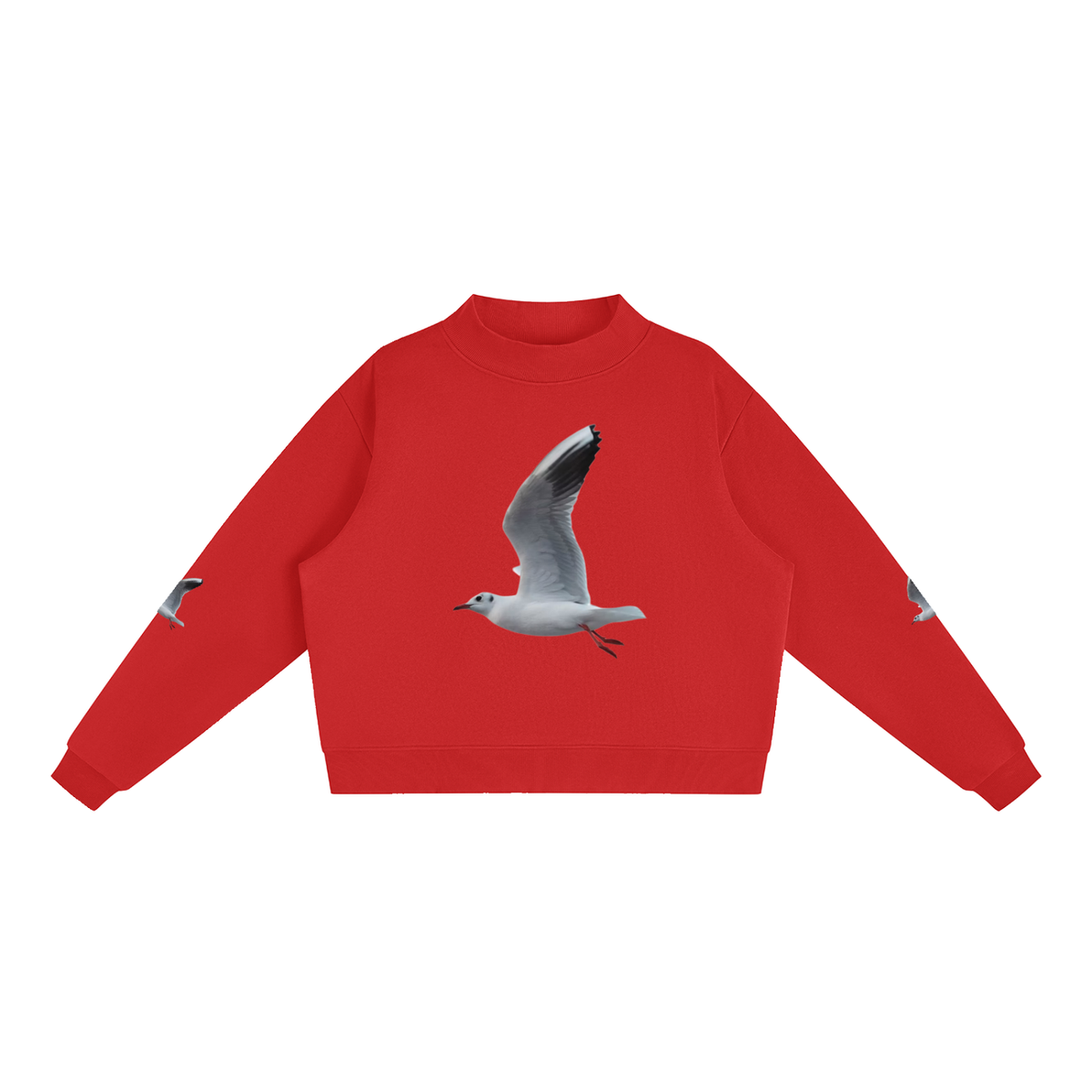 LW 123 Fleece Mock-Neck Crew Sweatshirt