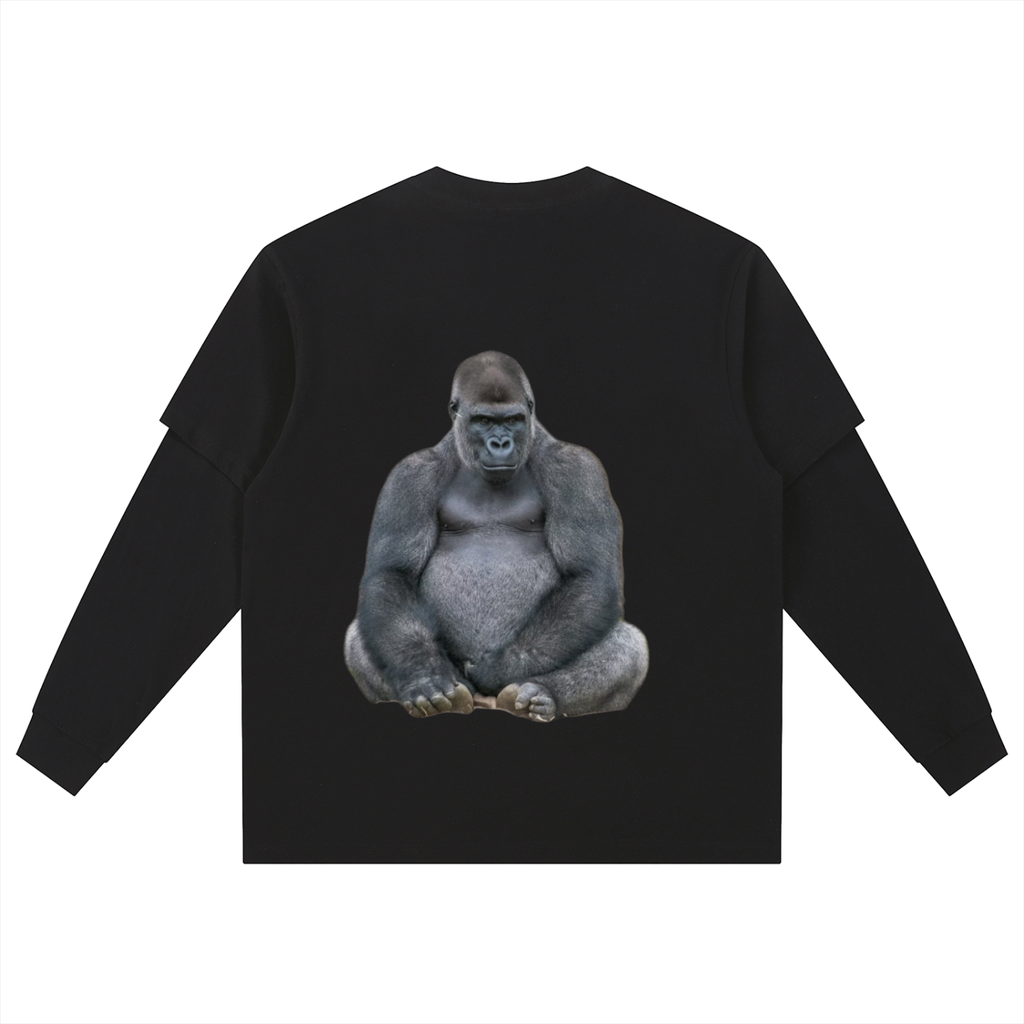 Layered Long Sleeve Oversized Tee