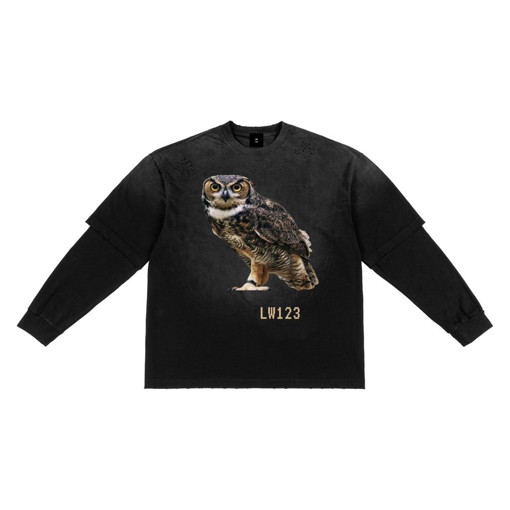 Sunfade Hand-Frayed Faux Two-Piece T-Shirt