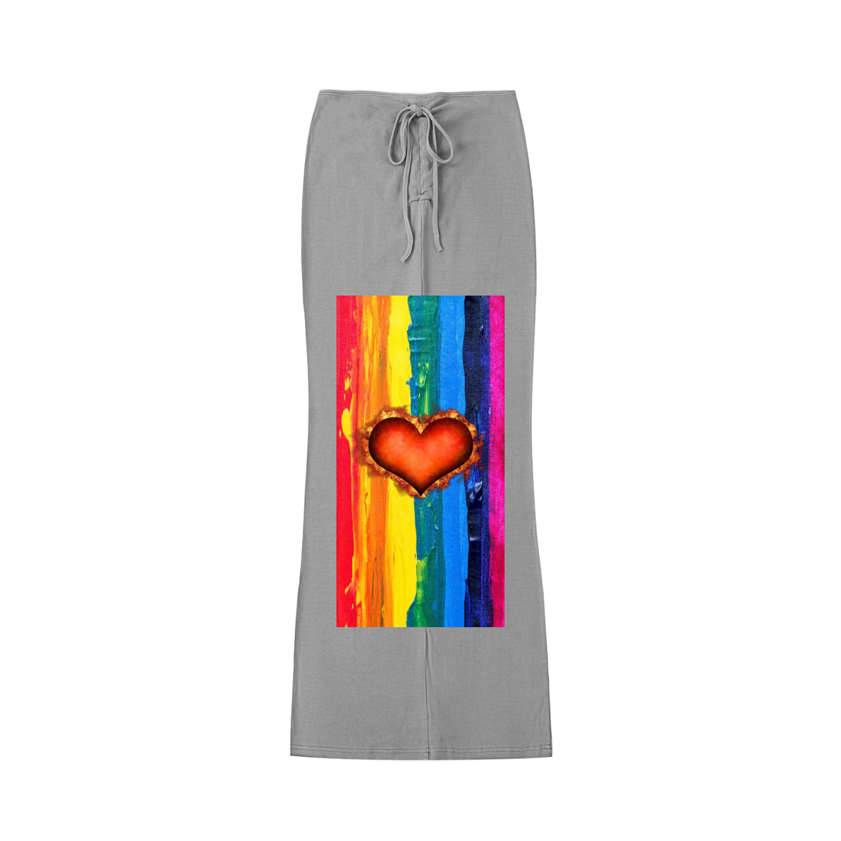 LW 123  Drawstring Maxi Skirt