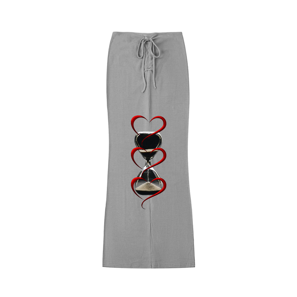 LW 123  Drawstring Maxi Skirt
