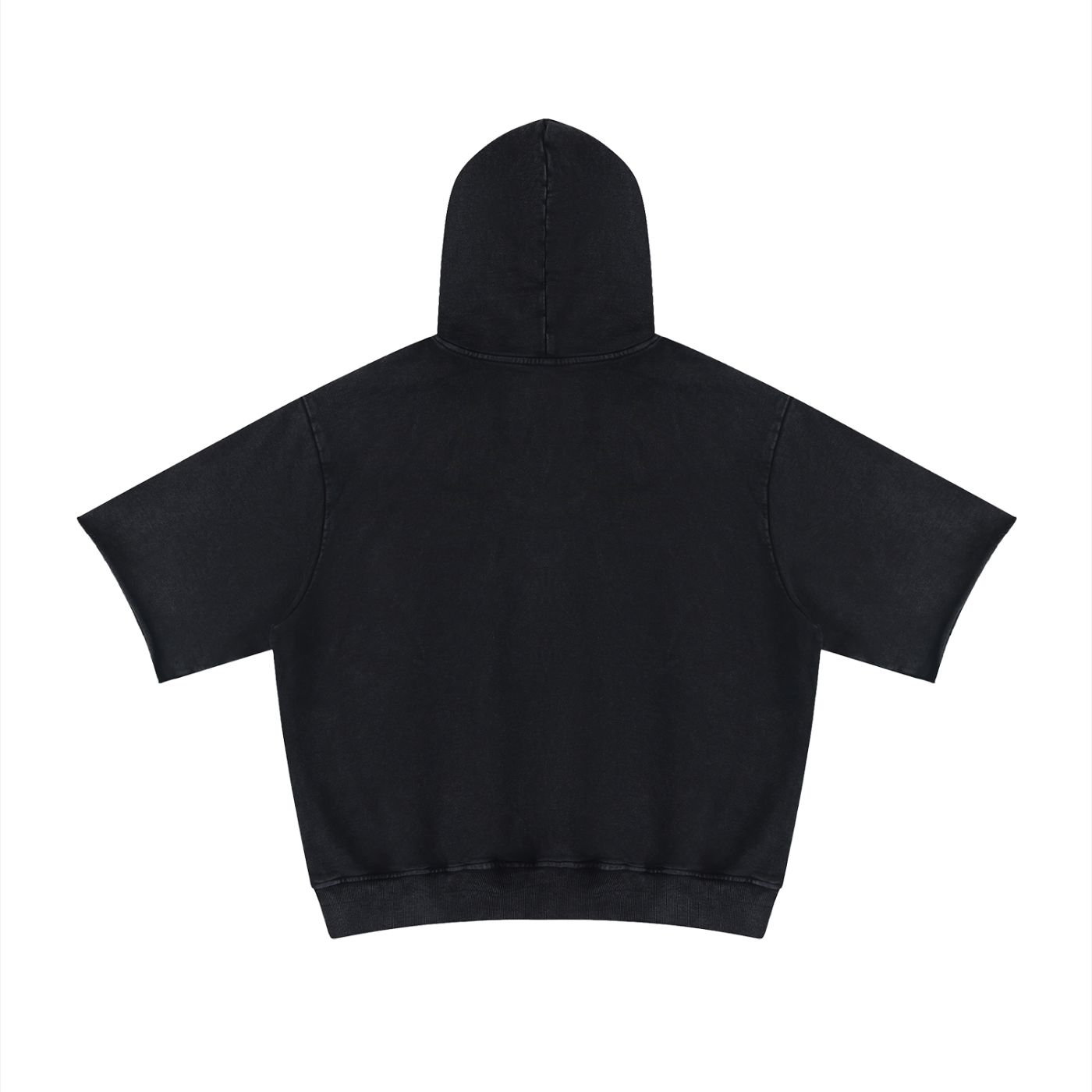 Unisex Mineral Wash Short Sleeve Hoodie