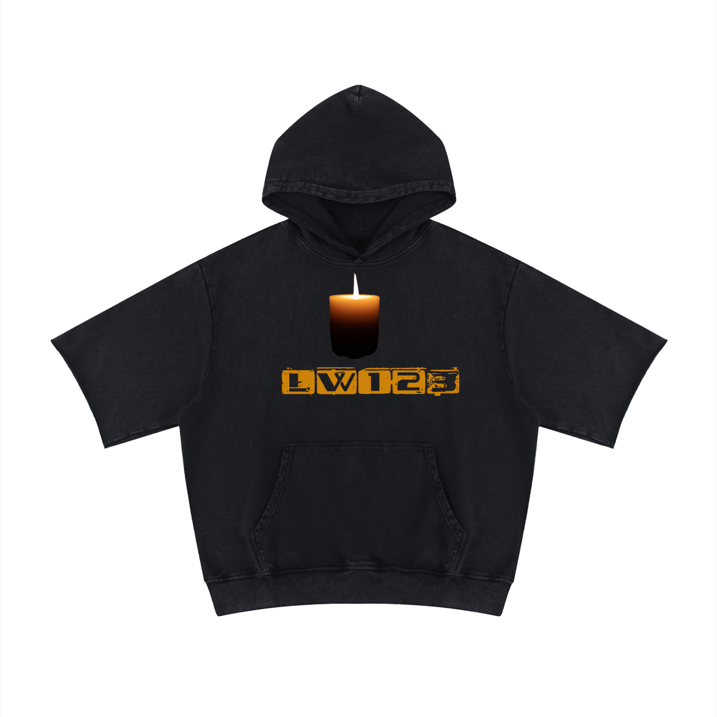 Unisex Mineral Wash Short Sleeve Hoodie