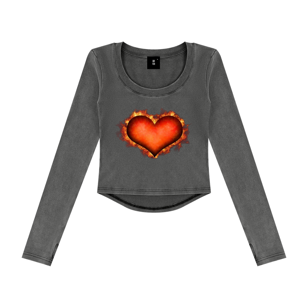 LW 123 Women’s Vintage Wash Crop T-Shirt