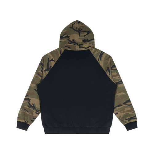 LW 123  Camo-Splice Raglan Zip Hoodie