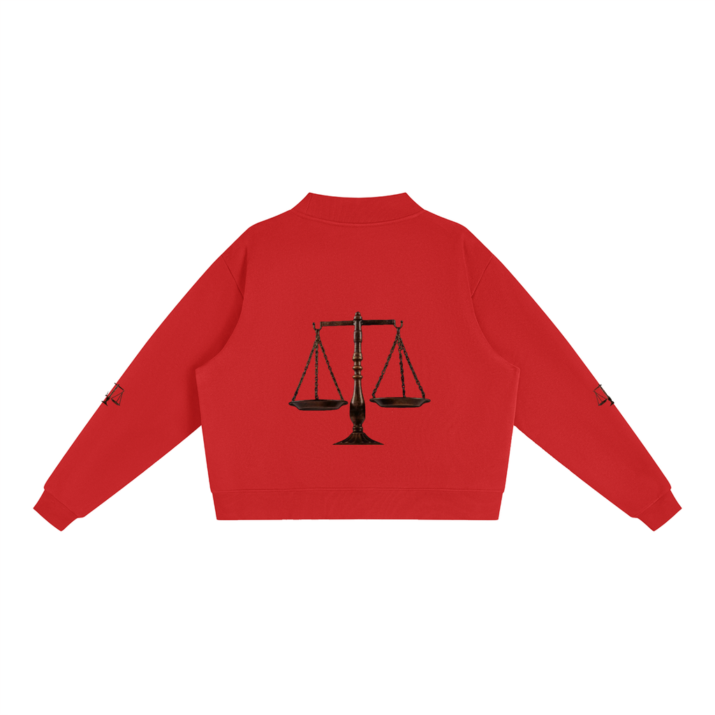 LW 123 Fleece Mock-Neck Crew Sweatshirt