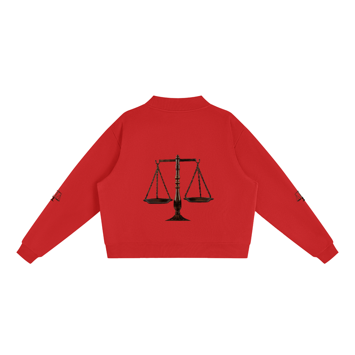 LW 123 Fleece Mock-Neck Crew Sweatshirt