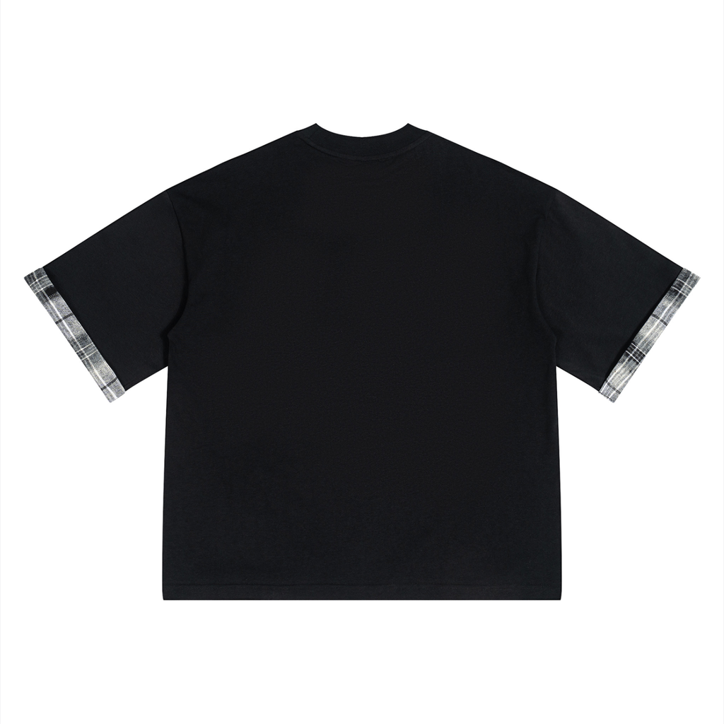 LW 123 Plaid Paneled T-Shirt