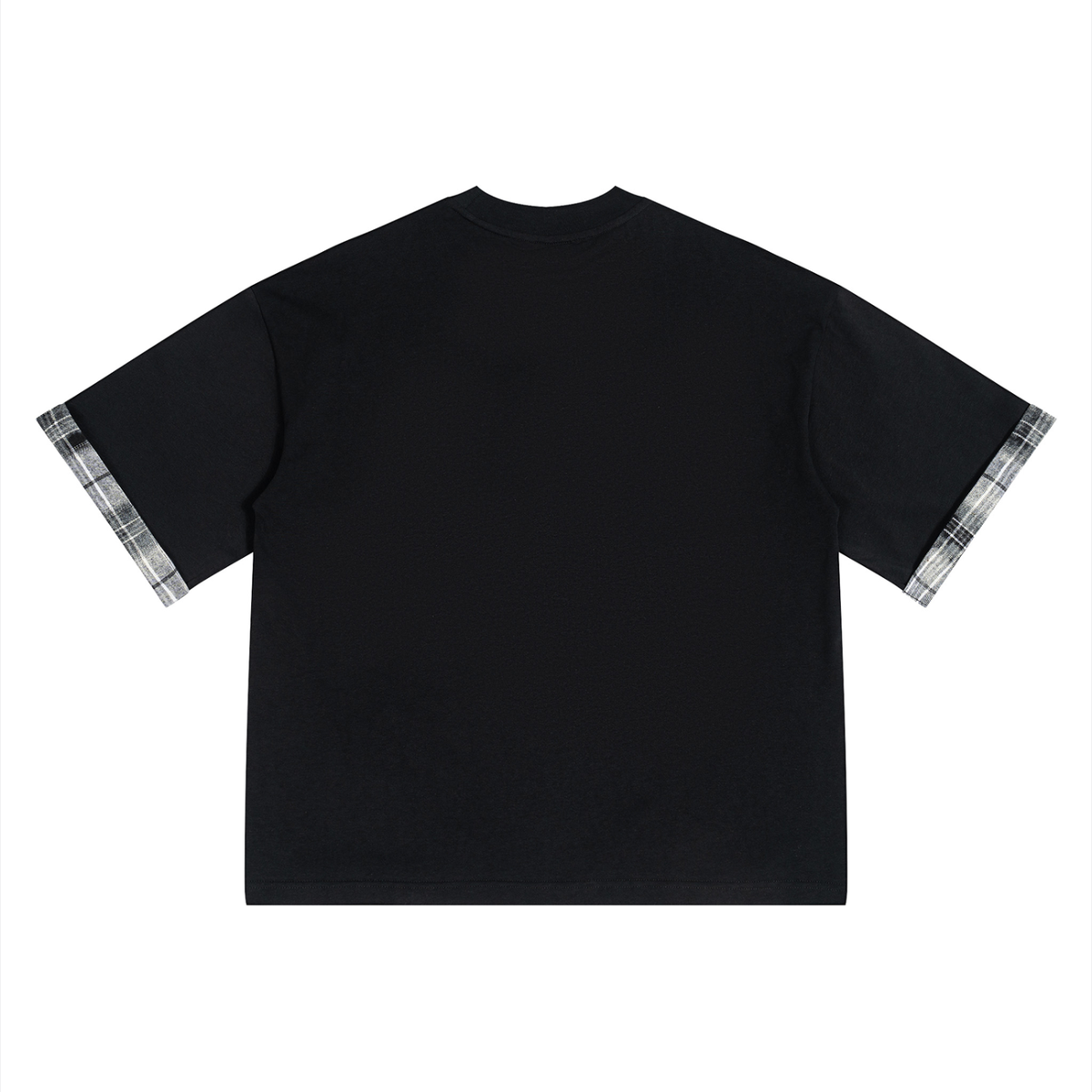 LW 123 Plaid Paneled T-Shirt