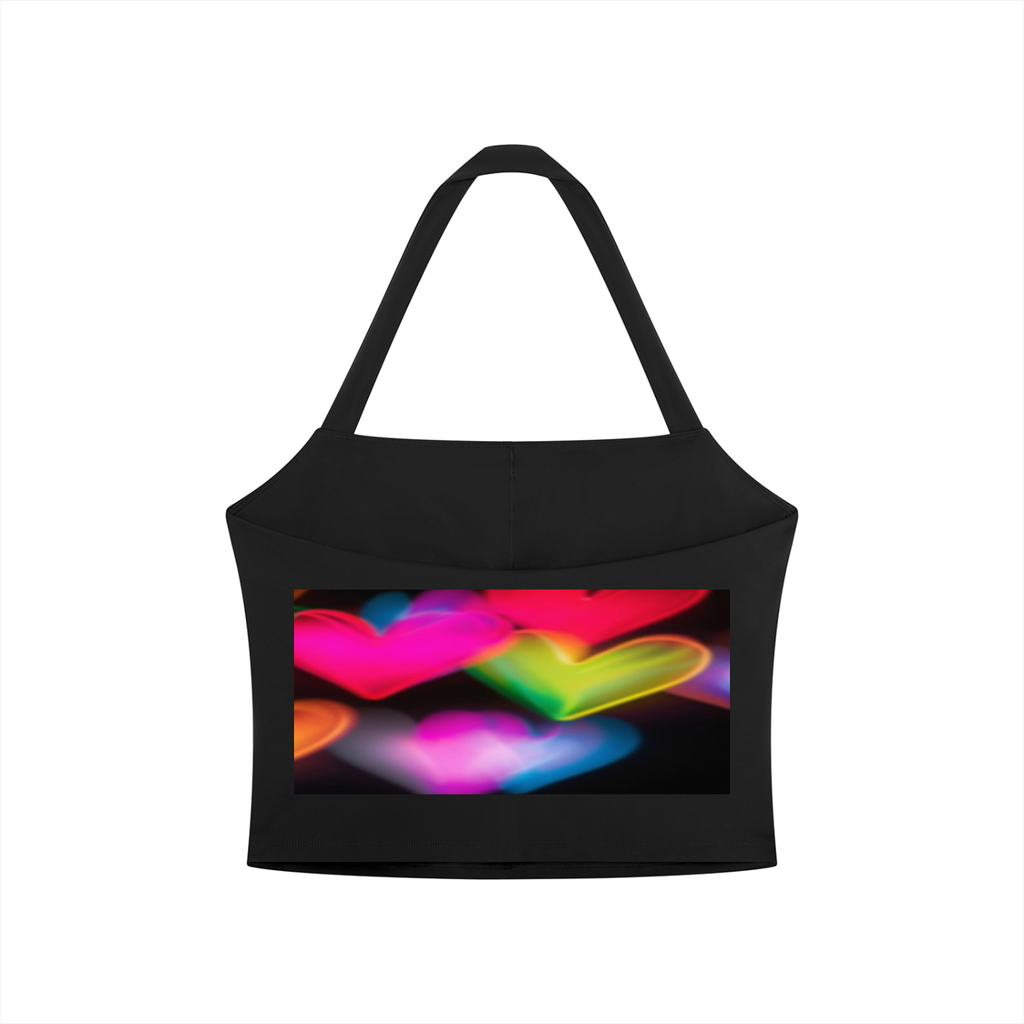 LW 123 Women's Halter Crop Sports Bra