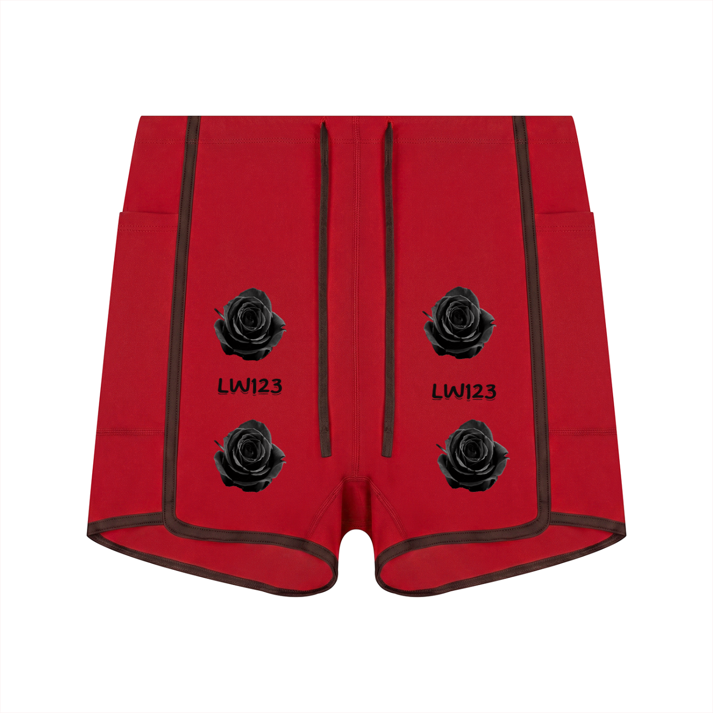 LW 123 Women's High Rise Color Block Yoga Shorts
