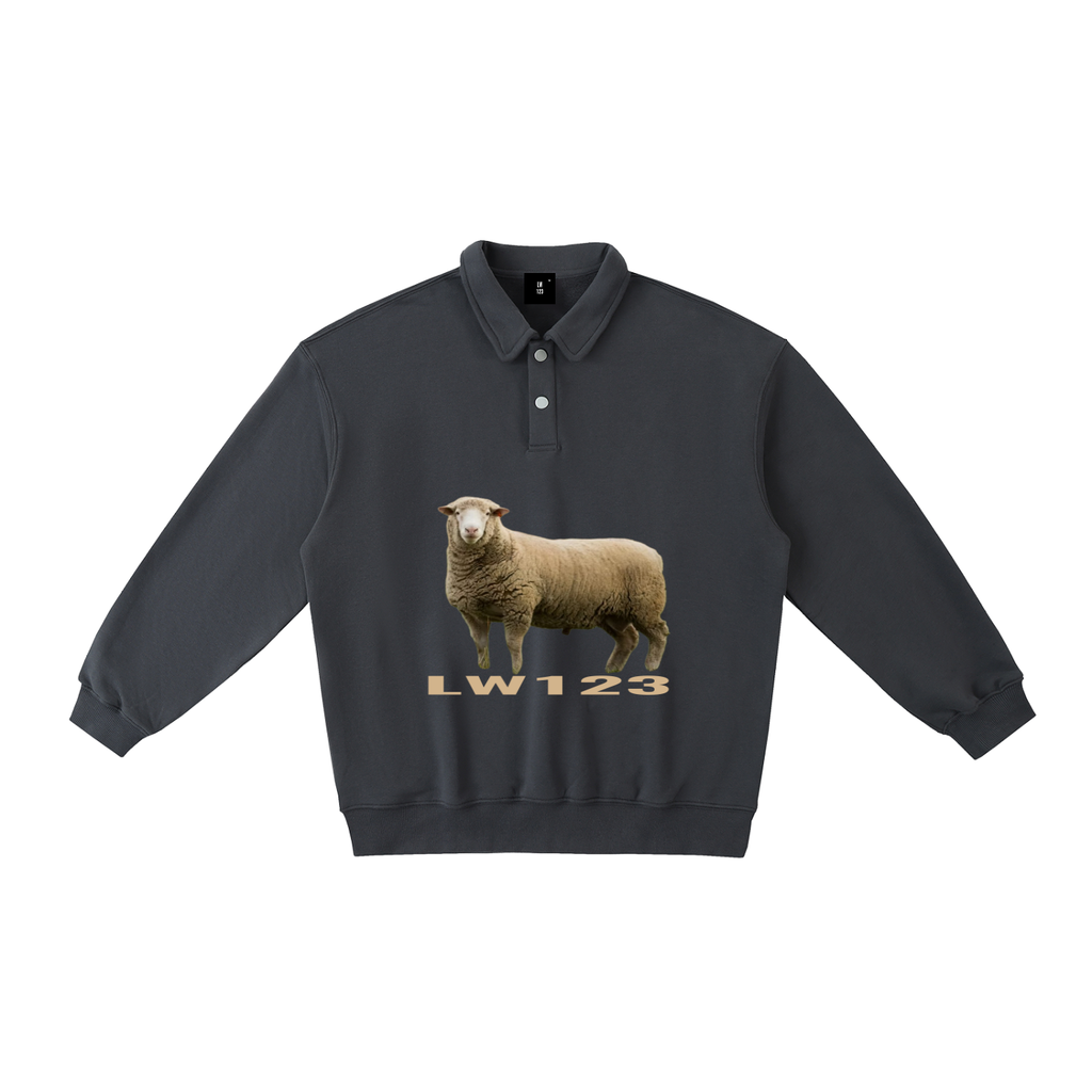 Heavyweight Polo-Collar Sweatshirt