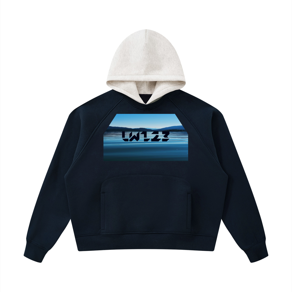 LW 123 Fleece Raglan Color Block Hoodie