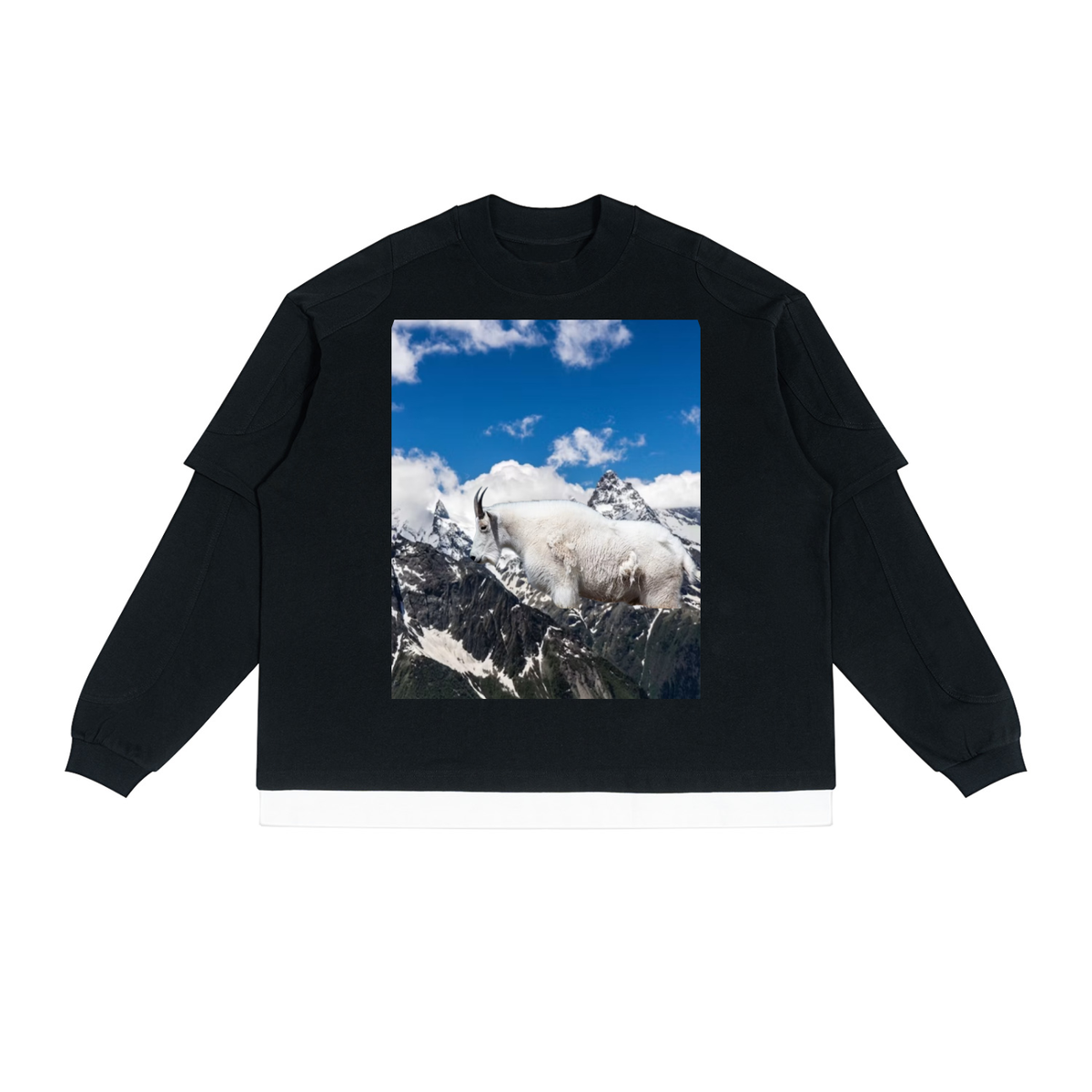 LW 123  Layer Color Block T-Shirt
