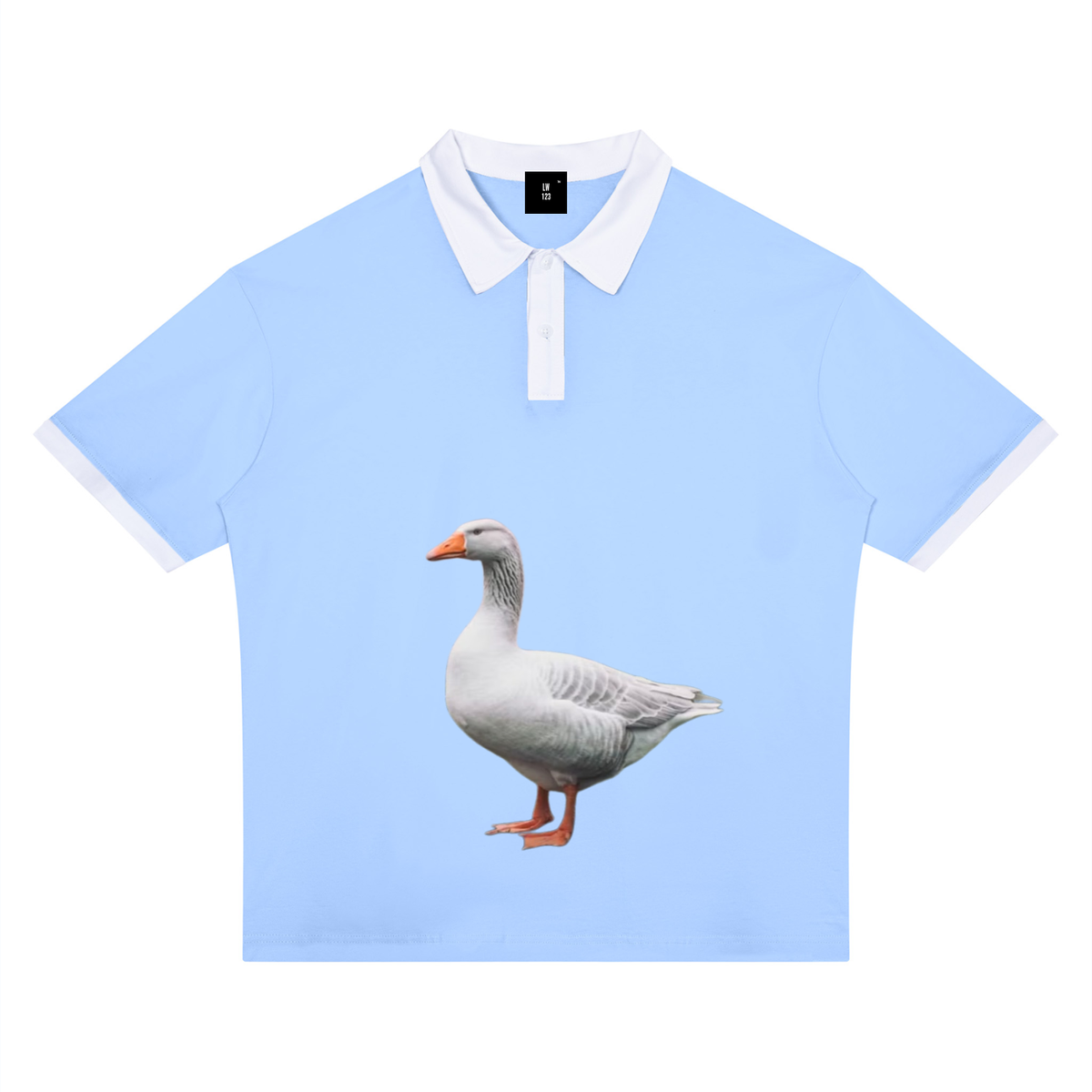 LW 123  Color Block Polo Shirt