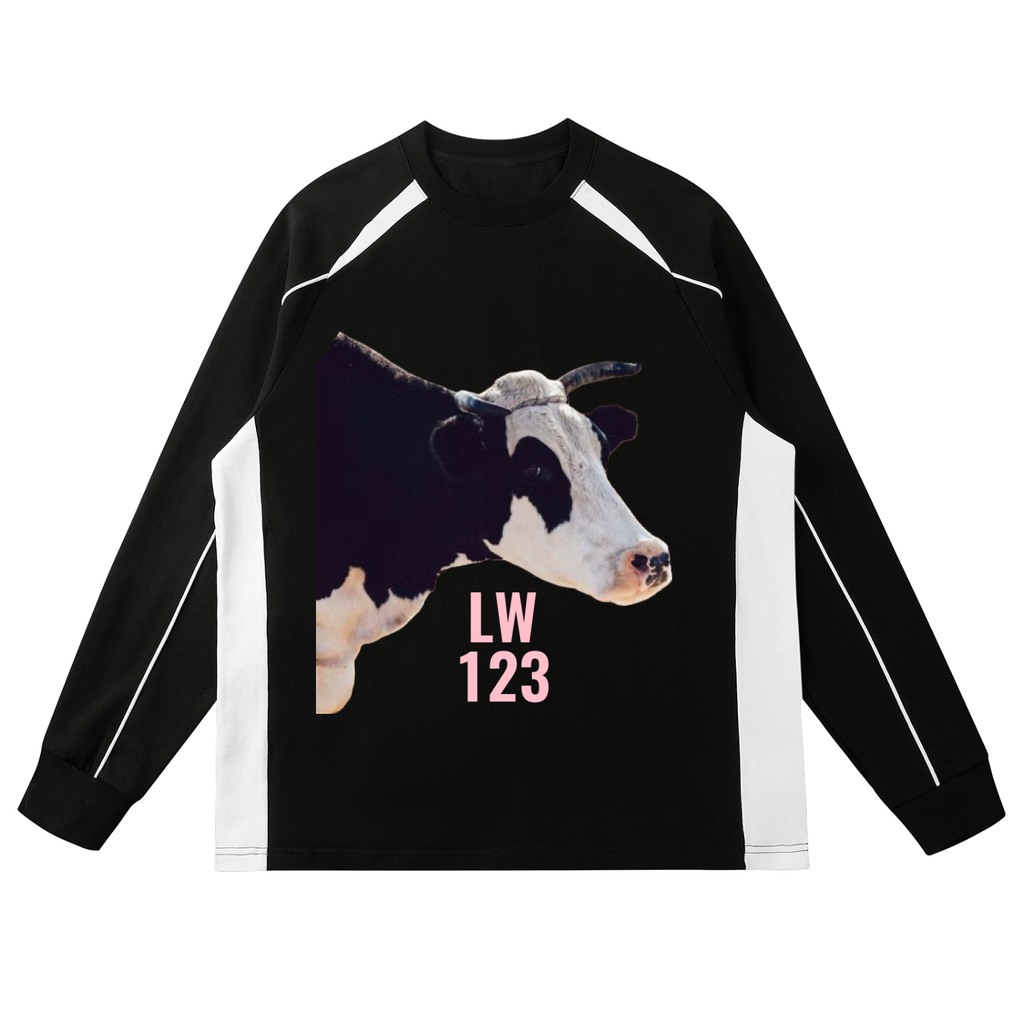 Contrast Panel Raglan Sweatshirt
