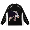 Contrast Panel Raglan Sweatshirt