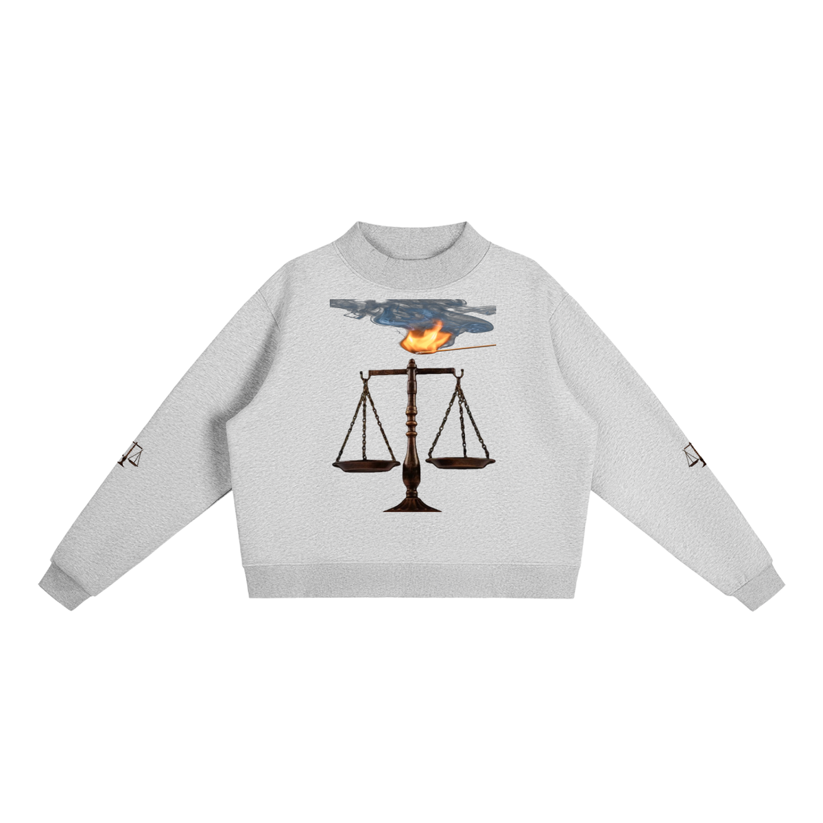 LW 123 Fleece Mock-Neck Crew Sweatshirt