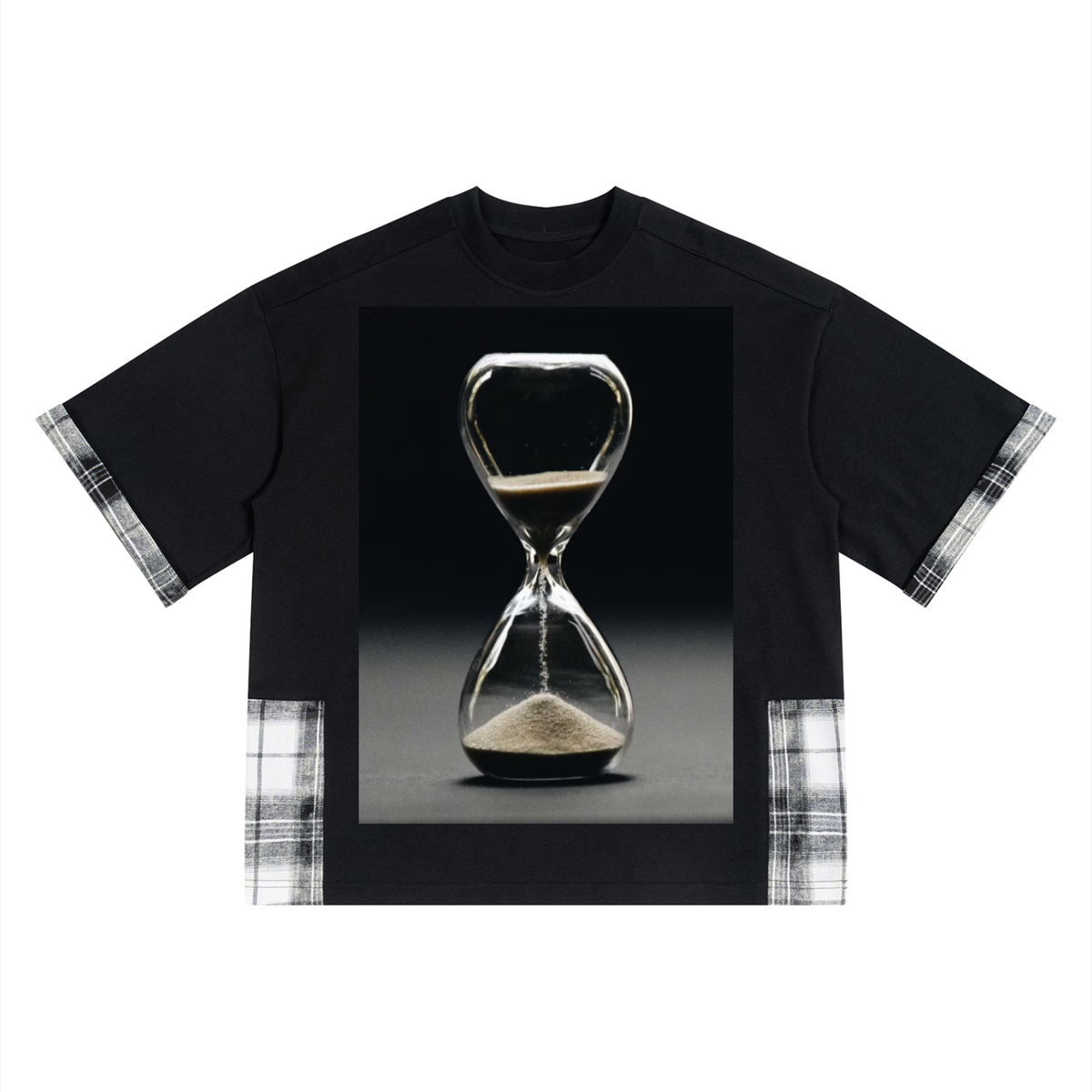 LW 123 Plaid Paneled T-Shirt