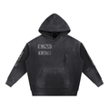 Vintage Washed Frayed Fleece Hoodie